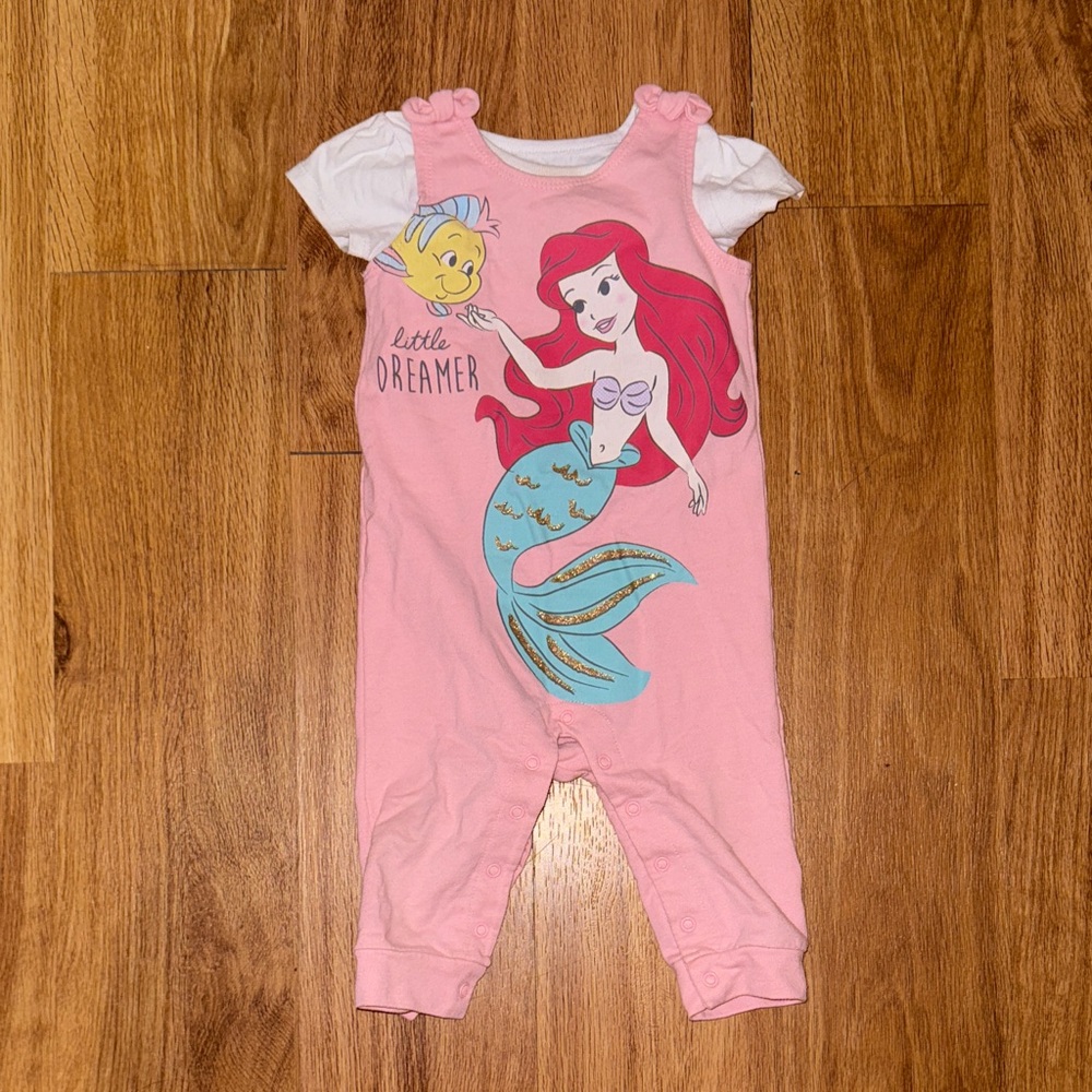 Disney Pink Little Mermaid Kids One Piece